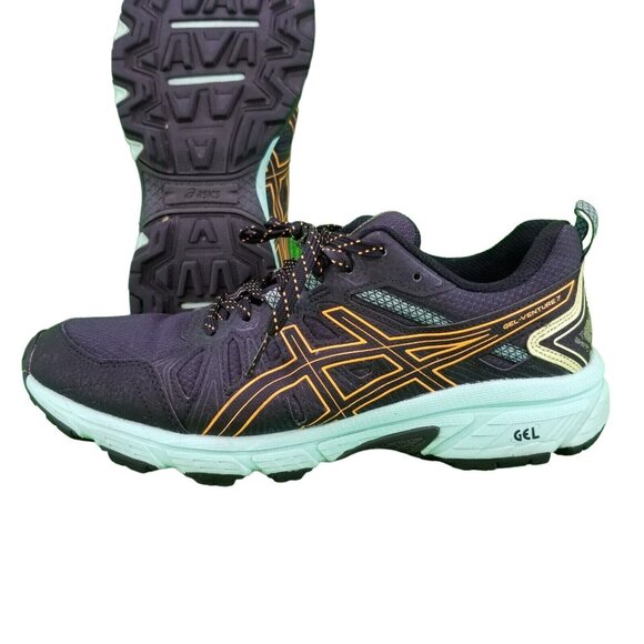 ✅ Womens 9 Asics Gel Venture 7 1012A477 Black Running Shoes Athletic Sneakers - Picture 2 of 12